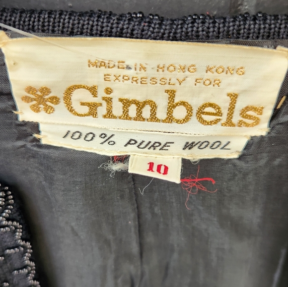 Vintage Gimbels Black Beaded Cardigan - Picture 2 of 10